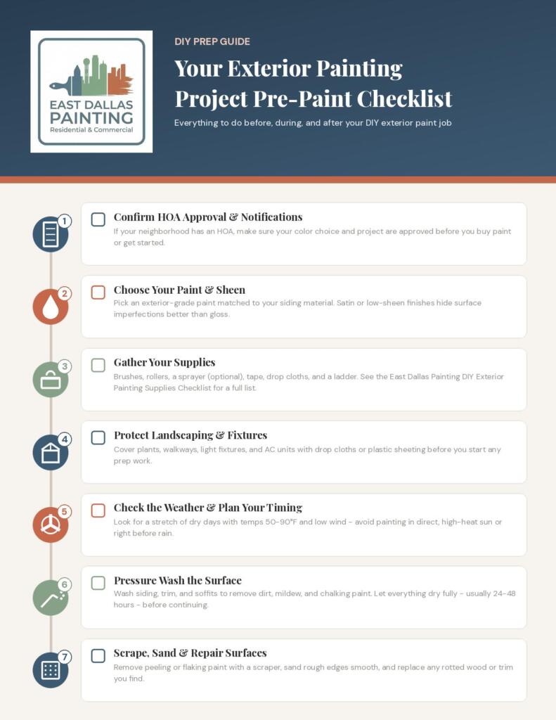 DIY Exterior Project Pre-paint Checklist cover