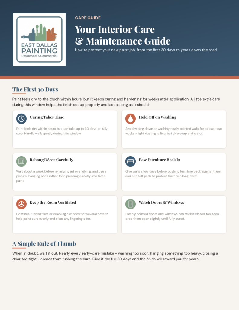 Interior paint care guide cover